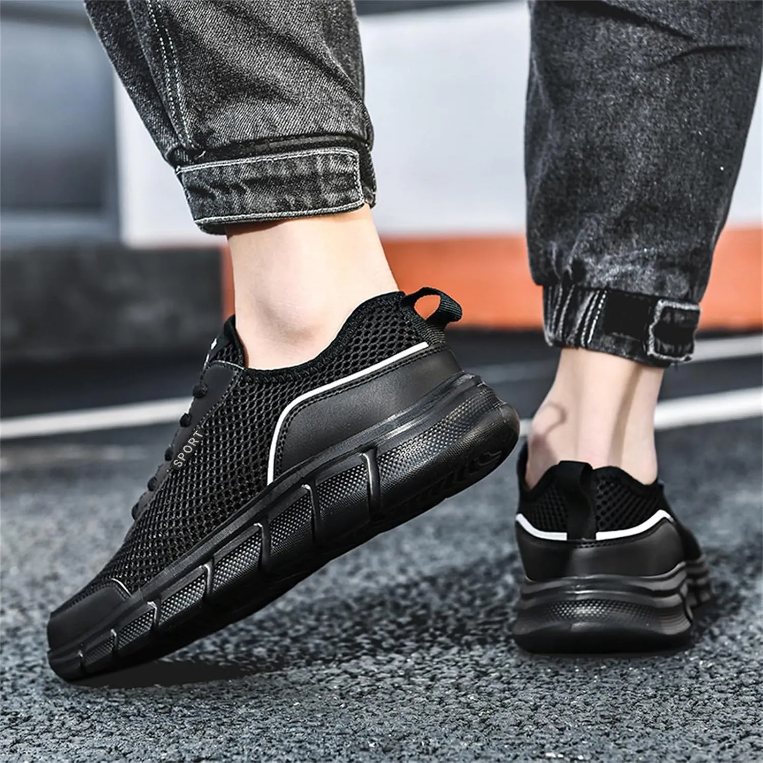 Men's Comfortable Stretch Workout Shoes Comfortable Lightweight Casual Walking Shoe Men's Business Casual Shoes