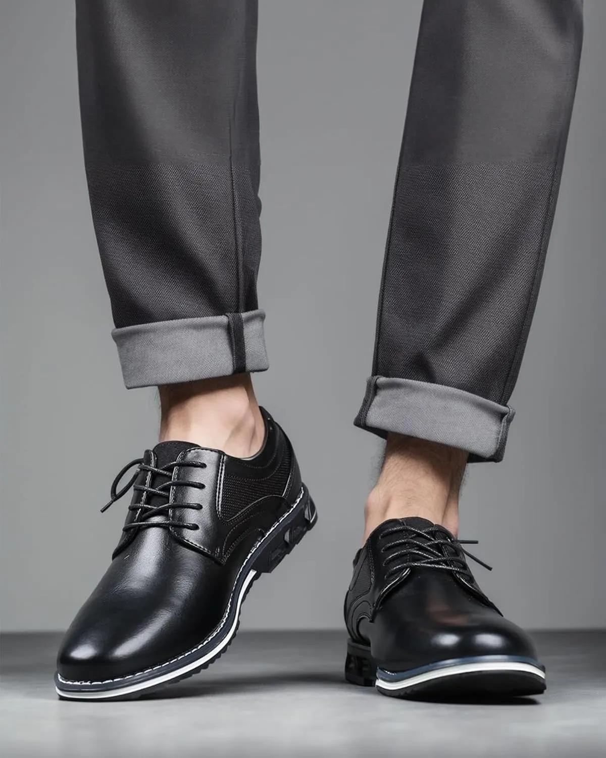 Men??s Dress Shoes Casual Business Oxford Derby Orthopedic Leather Shoes Comfortable Walking Shoes Office Loafers Work Flats Men's Shoes