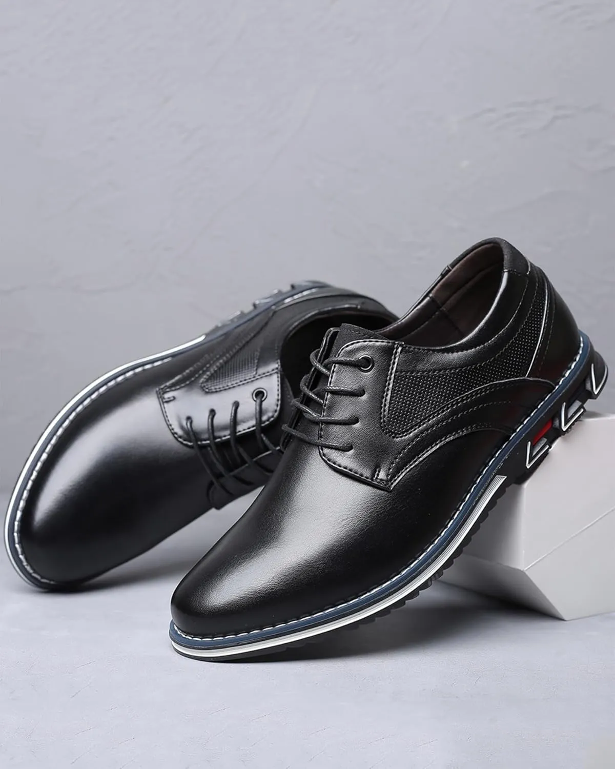 Men??s Dress Shoes Casual Business Oxford Derby Orthopedic Leather Shoes Comfortable Walking Shoes Office Loafers Work Flats Men's Shoes