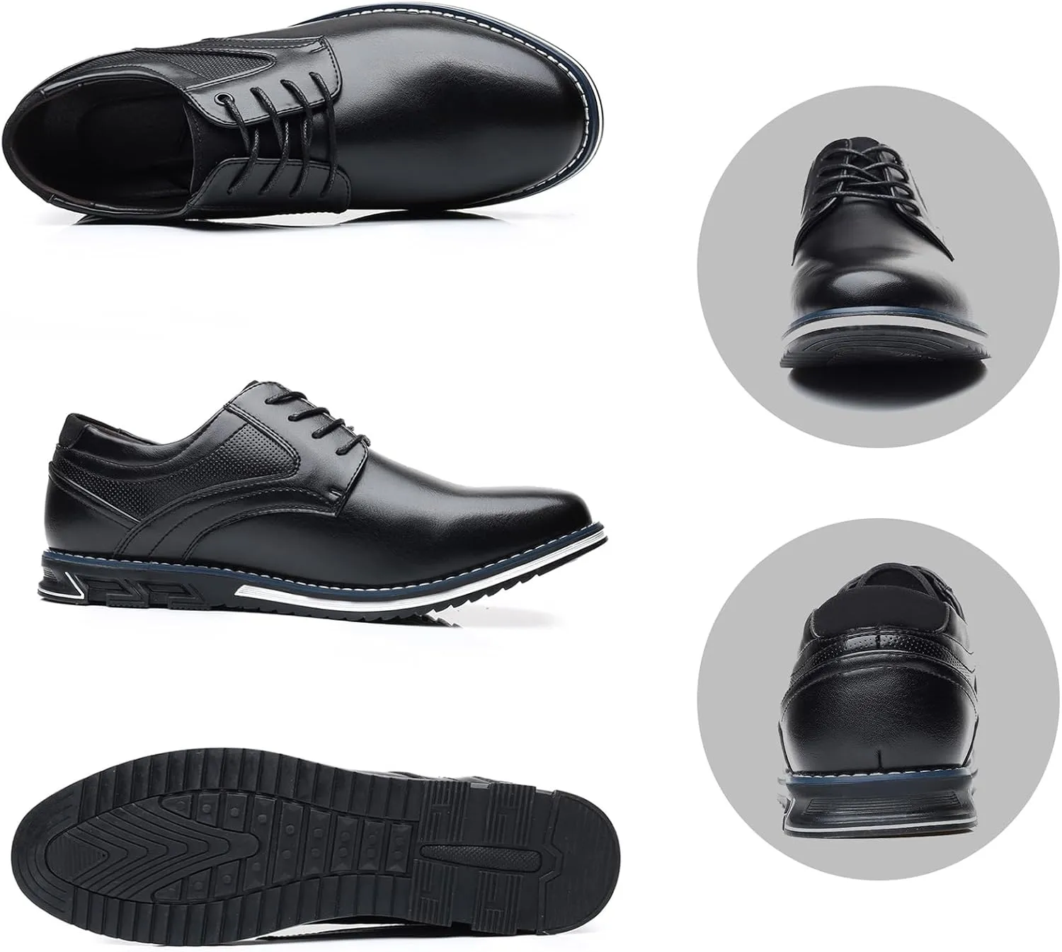 Men??s Dress Shoes Casual Business Oxford Derby Orthopedic Leather Shoes Comfortable Walking Shoes Office Loafers Work Flats Men's Shoes