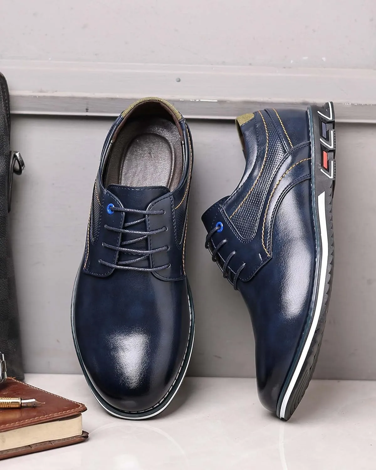Men??s Dress Shoes Casual Business Oxford Derby Orthopedic Leather Shoes Comfortable Walking Shoes Office Loafers Work Flats
