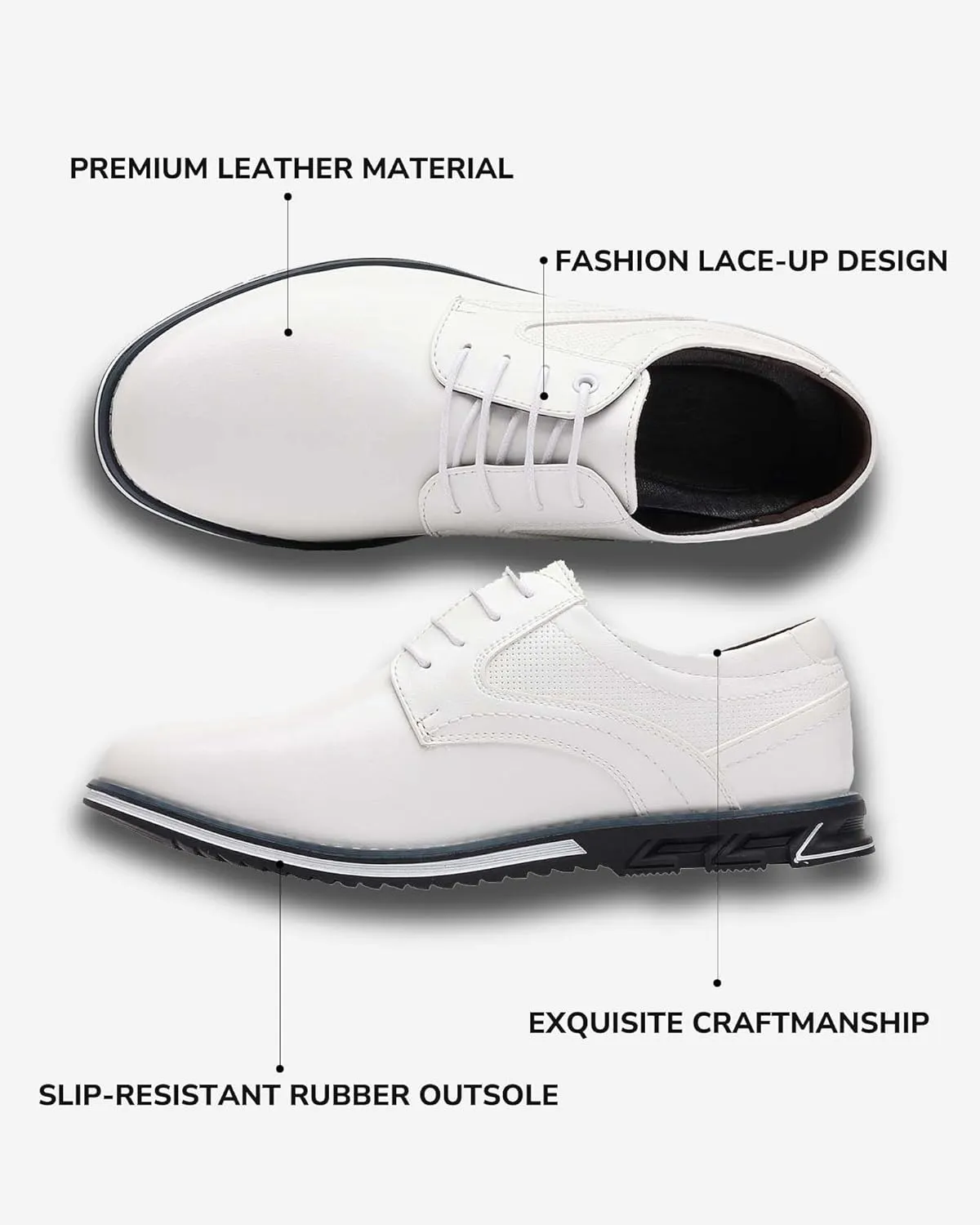 Men??s Dress Shoes Casual Business Oxford Derby Orthopedic Leather Shoes Comfortable Walking Shoes Office Loafers Work Flats