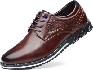 Men??s Dress Shoes Casual Business Oxford Derby Orthopedic Leather Shoes Comfortable Walking Shoes Office Loafers Work Flats