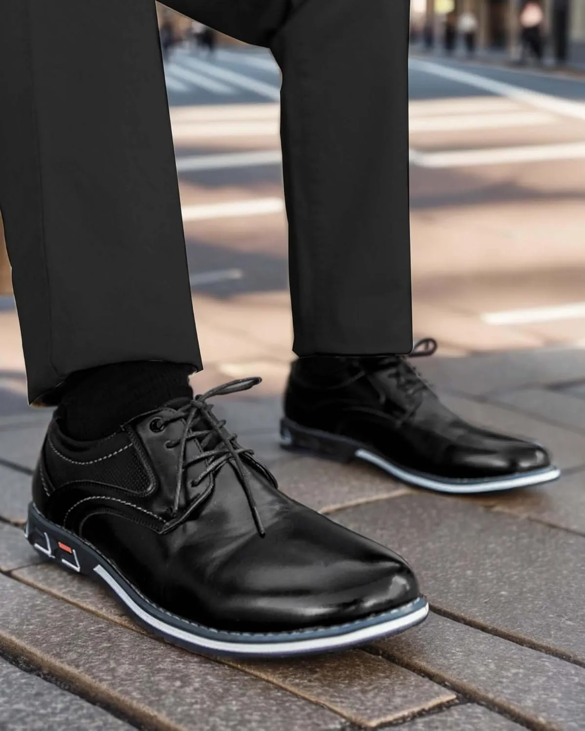 Men??s Dress Shoes Casual Oxford Derby Orthopedic Leather Shoes Comfortable Walking Sneakers Business Office Loafers Work Flats