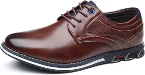 Men??s Dress Shoes Casual Oxford Derby Orthopedic Leather Shoes Comfortable Walking Sneakers Business Office Loafers Work Flats