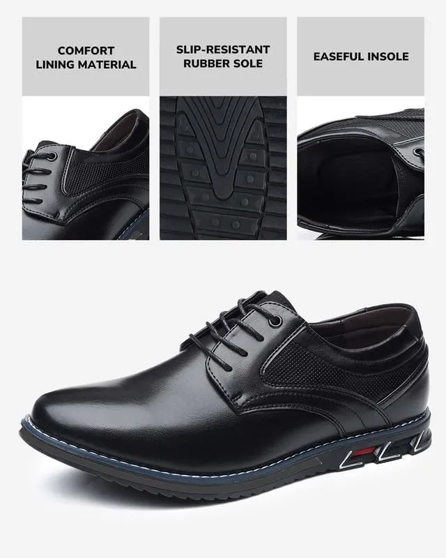 Men??s Dress Shoes Casual Oxford Leather Shoes No-Strip Comfortable Derby Orthopedic Sneakers Business Office Loafers