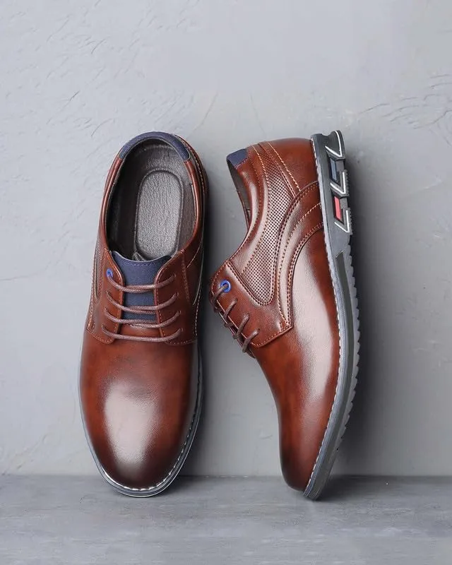 Men??s Dress Shoes Casual Oxford Leather Shoes No-Strip Comfortable Derby Orthopedic Sneakers Business Office Loafers