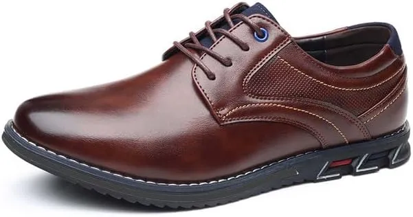 Men??s Dress Shoes Casual Oxford Leather Shoes No-Strip Comfortable Derby Orthopedic Sneakers Business Office Loafers