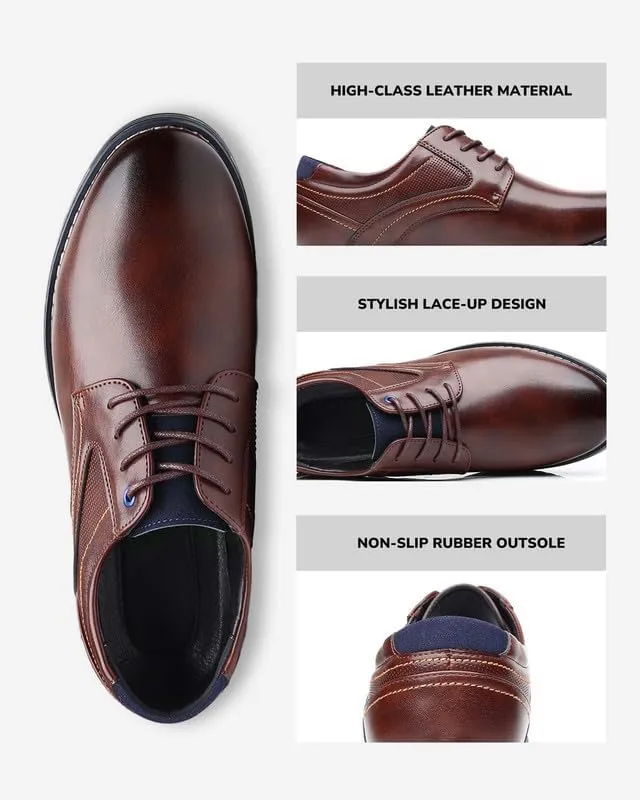 Men??s Dress Shoes Casual Oxford Leather Shoes No-Strip Comfortable Derby Orthopedic Sneakers Business Office Loafers