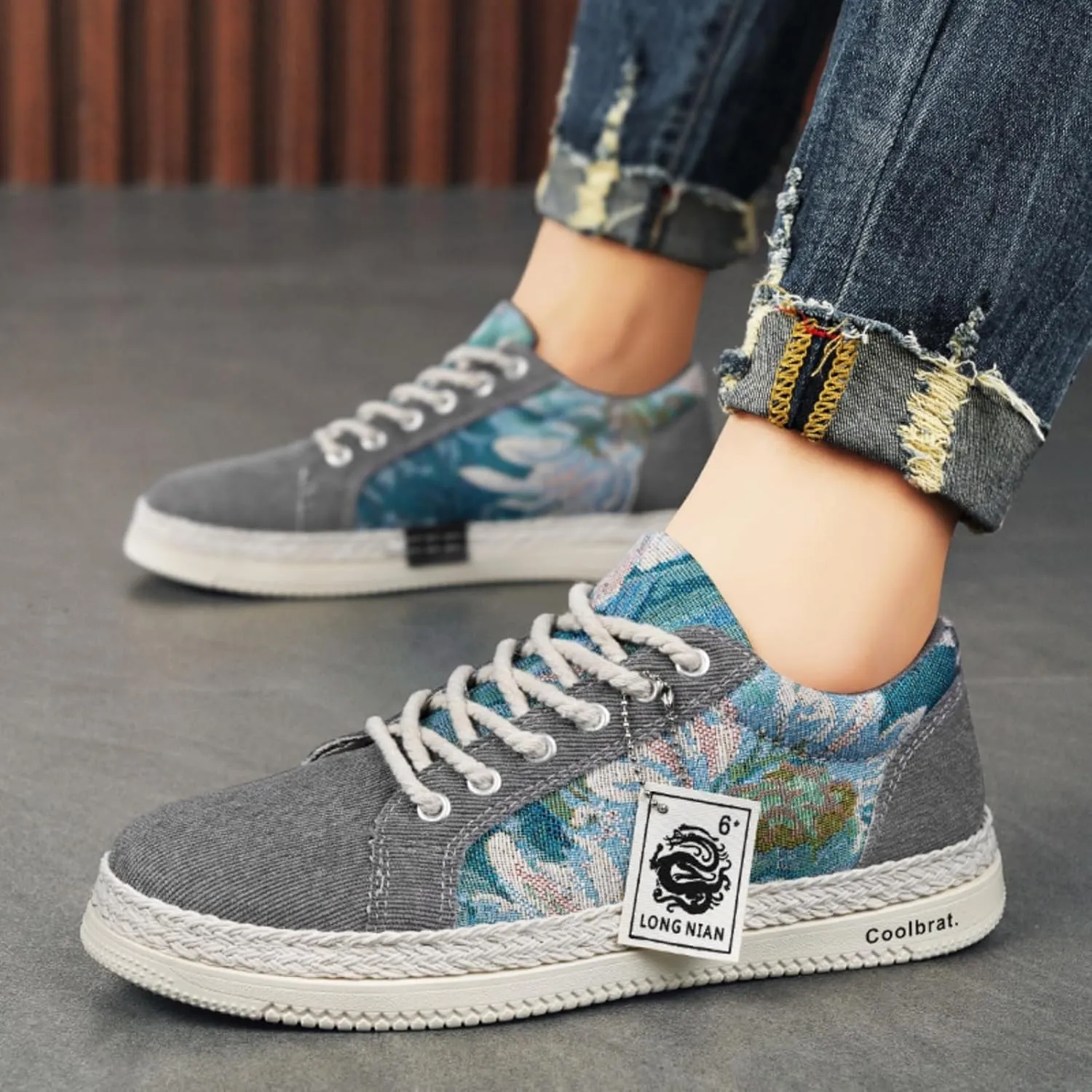 Men??s Lace-Up Lightweight Sneakers - Lightweight Midsole,Non-Slip Rubber Outsole, Retro Court-Style Design - Unisex Comfort for Daily Walking, Urban Commuting & Fashion Styling
