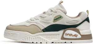 Men's Lace Up Sneakers Comfy Trendy Platform Shoes for Outdoor Walking Jogging Camping, All Seasons