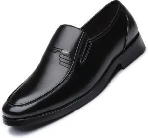 Mens Loafers Black Dress Shoes Classic Comfort Slip On Moccasins Non-Slip Business Office Formal Shoes for Men