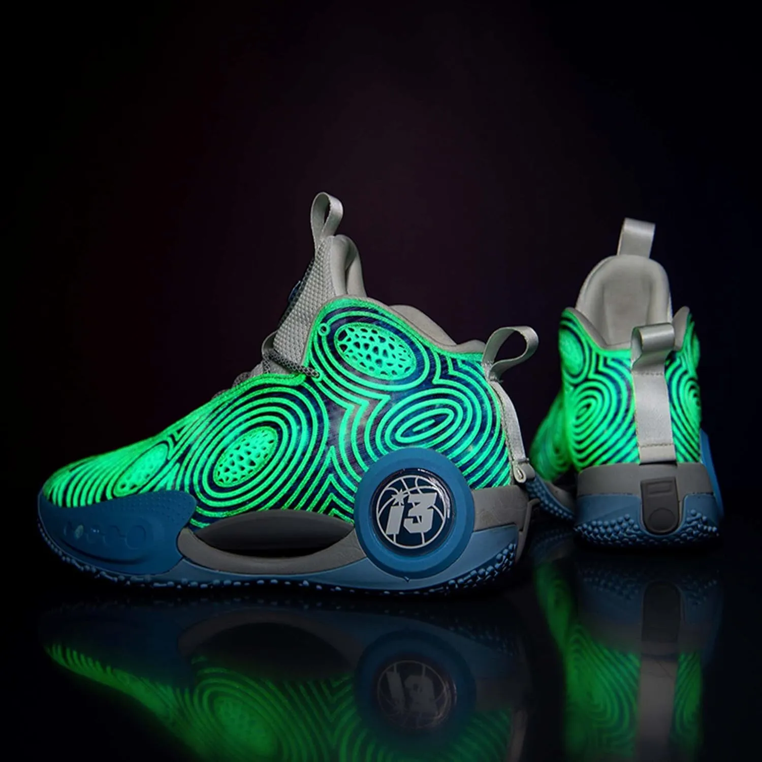 Mens Luminous Basketball Sneakers Classic Lace Up High Top Breathable Casual Sneakers High Elastic Running Shoes Wear Resistant and Durable Outdoor Hiking Shoes Anti Slip Baseball Sneakers