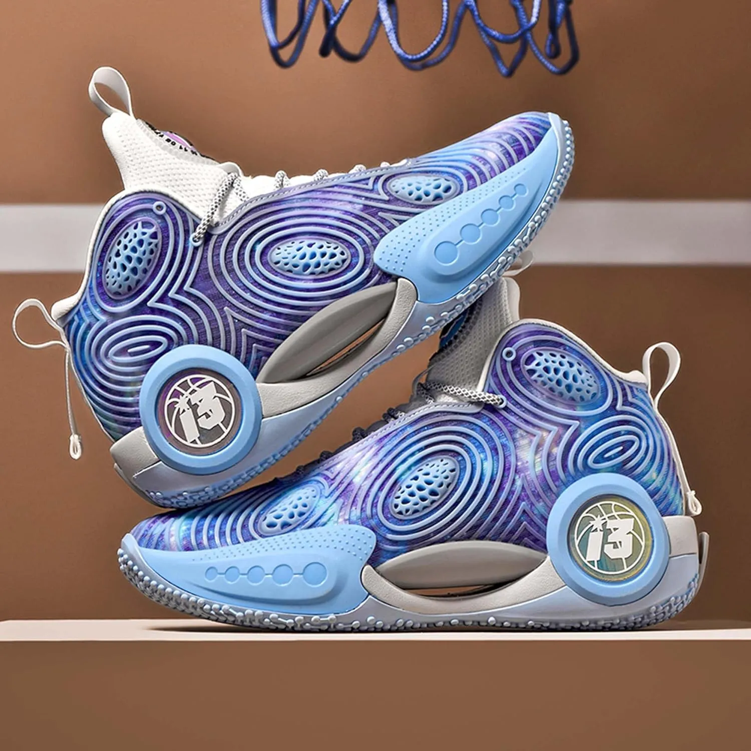 Mens Luminous Basketball Sneakers Classic Lace Up High Top Breathable Casual Sneakers High Elastic Running Shoes Wear Resistant and Durable Outdoor Hiking Shoes Anti Slip Baseball Sneakers