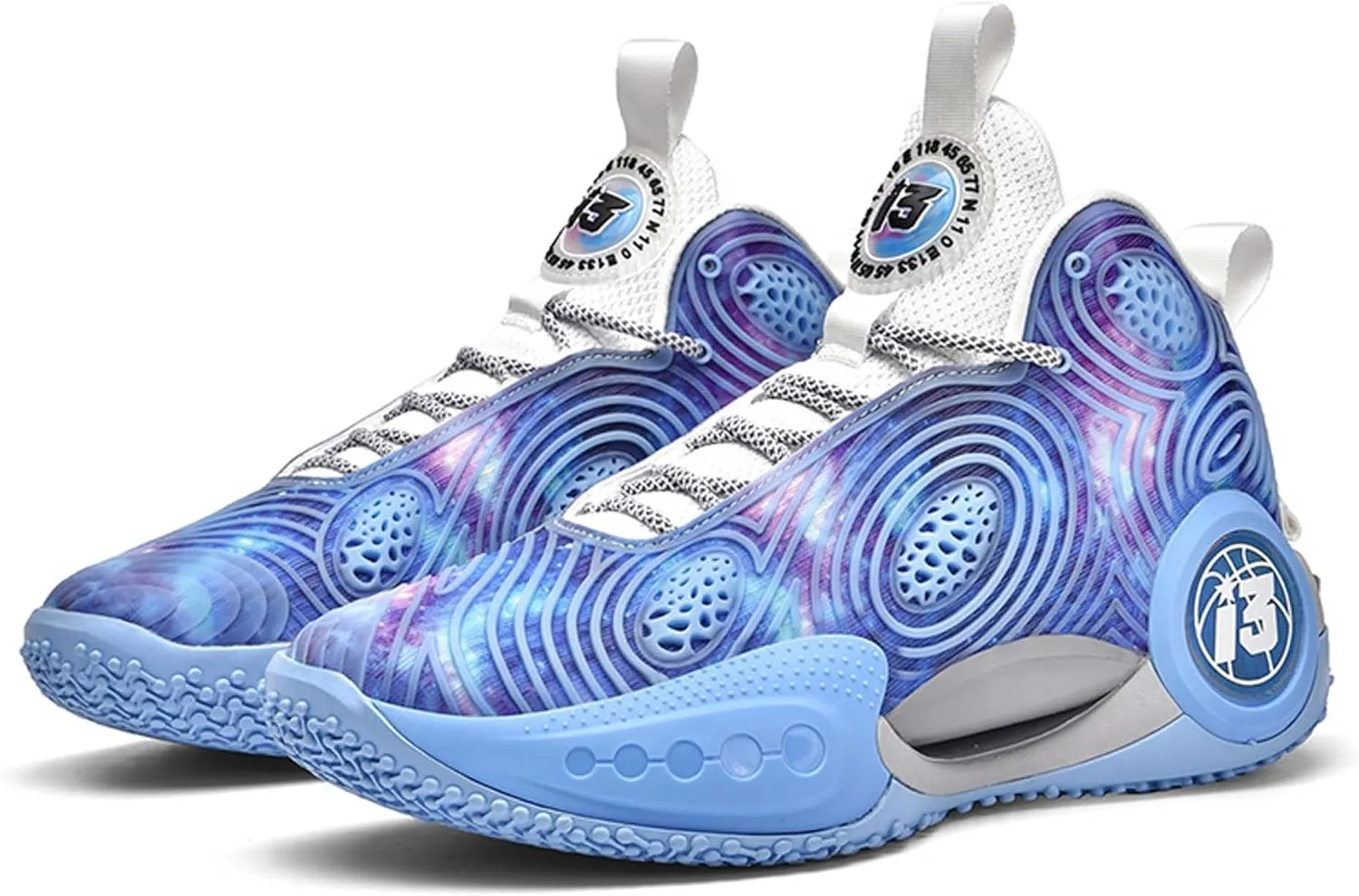 Mens Luminous Basketball Sneakers Classic Lace Up High Top Breathable Casual Sneakers High Elastic Running Shoes Wear Resistant and Durable Outdoor Hiking Shoes Anti Slip Baseball Sneakers