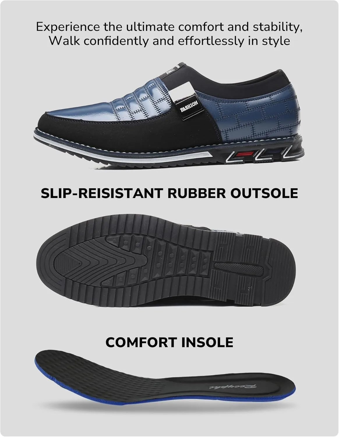 Men??s Oxford Derby Orthopedic Leather Shoes Formal Business Dress Sneakers Casual Walking Driving Slip-on Penny Loafers