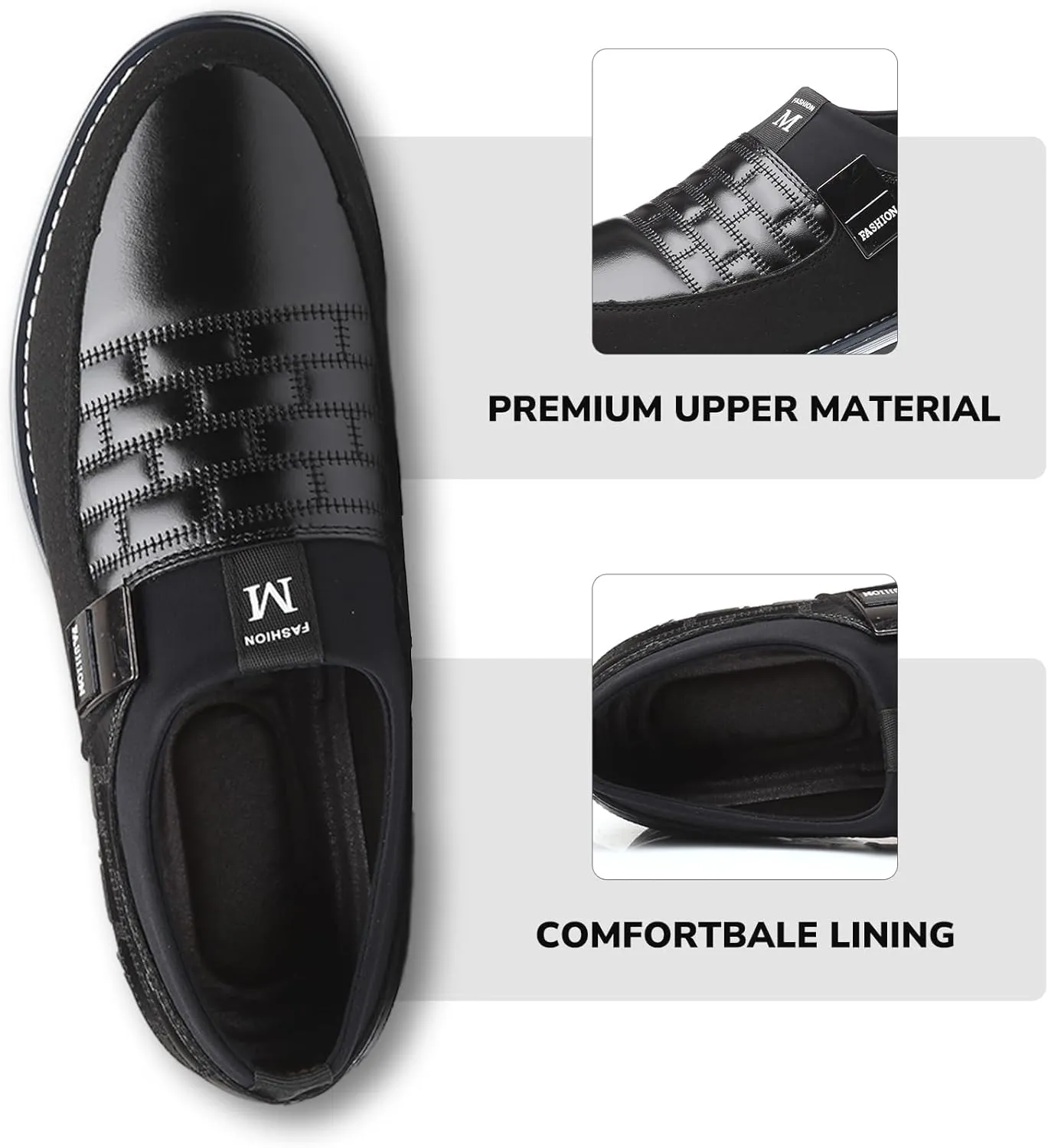 Men??s Oxford Derby Orthopedic Leather Shoes Formal Business Dress Sneakers Casual Walking Driving Slip-on Penny Loafers