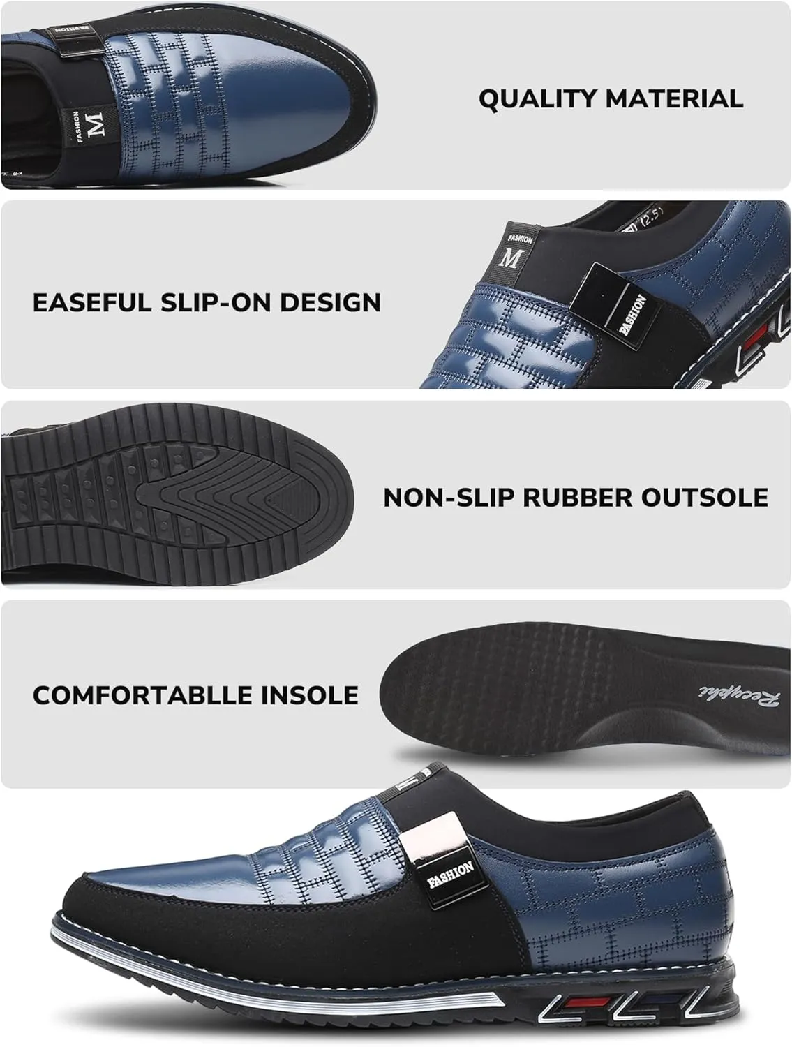 Men??s Oxford Derby Orthopedic Leather Shoes Formal Business Dress Sneakers Casual Walking Driving Slip-on Penny Loafers