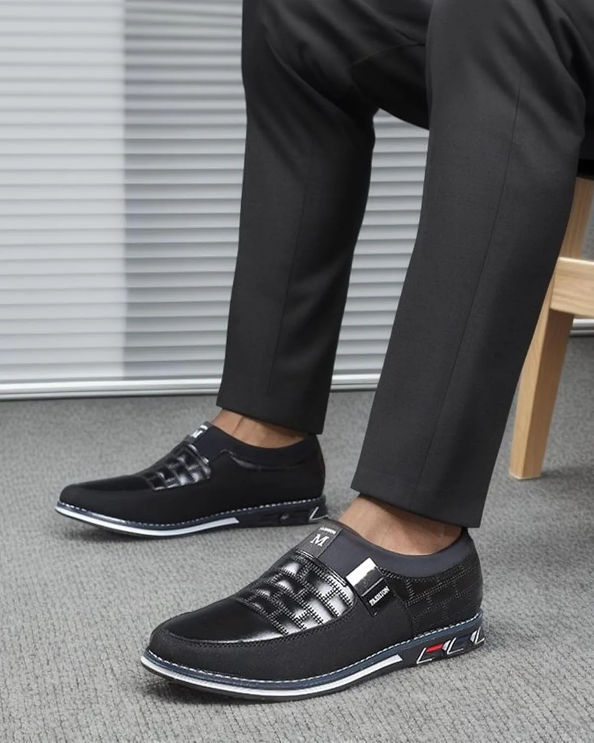 Men??s Oxford Derby Orthopedic Leather Shoes Formal Business Dress Sneakers Casual Walking Driving Slip-on Penny Loafers
