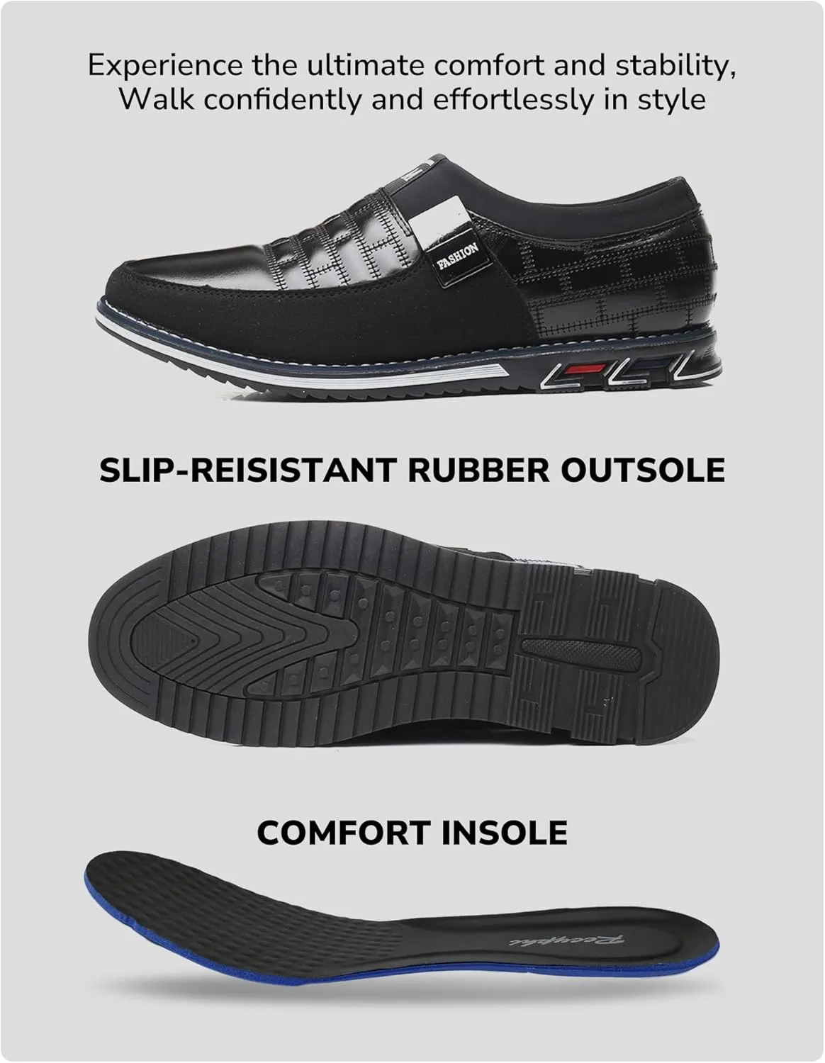 Men??s Oxford Derby Orthopedic Leather Shoes Formal Business Dress Sneakers Casual Walking Driving Slip-on Penny Loafers