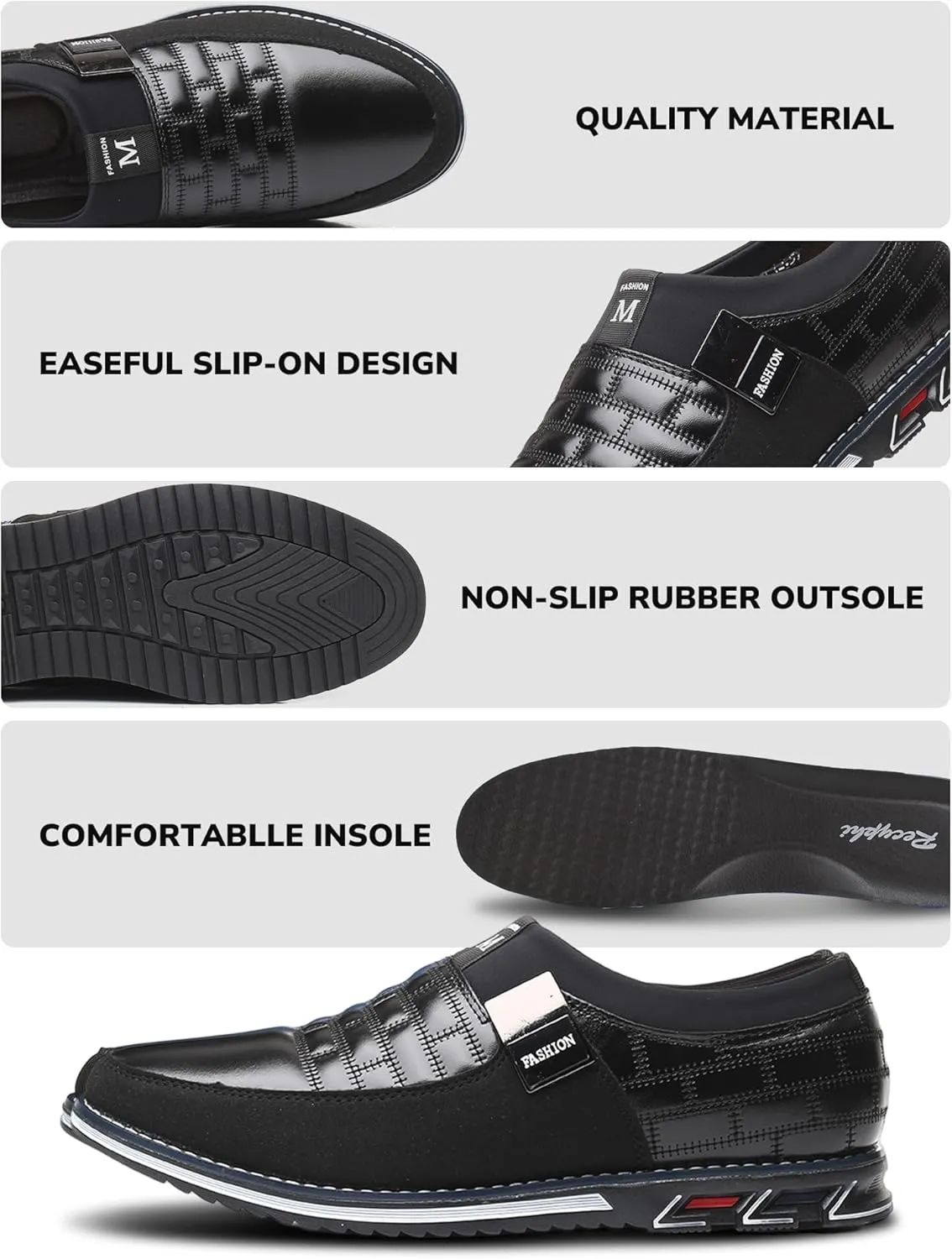 Men??s Oxford Derby Orthopedic Leather Shoes Formal Business Dress Sneakers Casual Walking Driving Slip-on Penny Loafers