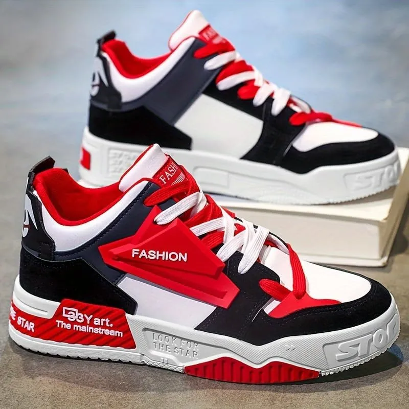 Men's Skate Shoes Lace-up Sneakers, Men's Fashion Sneakers