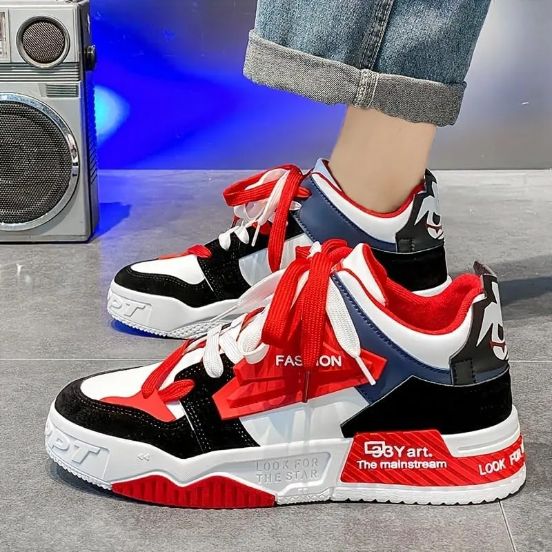 Men's Skate Shoes Lace-up Sneakers, Men's Fashion Sneakers