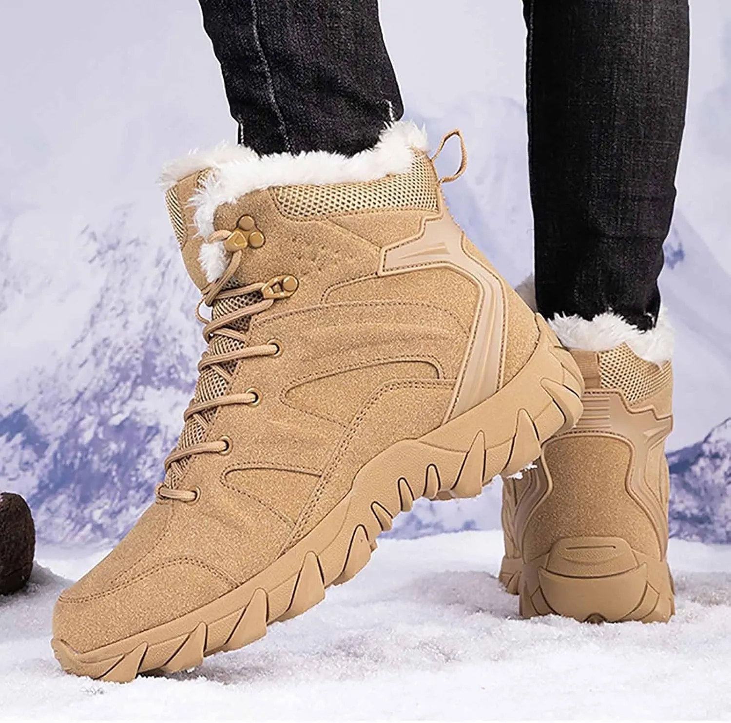 Men's Tactical Army Boots, Men's Military Tactical Work Boots with Sports Socks Water Resistant Hiking Boots Breathable Jungle Desert Combat Boots
