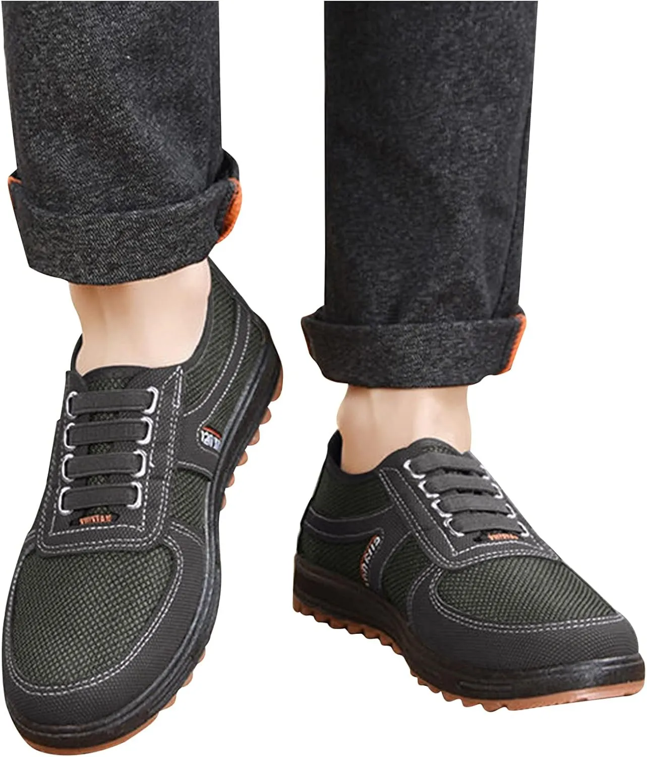Mens Walking Shoes Mens Slip on Shoes Sneaker for Men Tennis Shoe for Men Mesh Breathable Sneaker