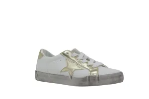 Merry Scoutt lace up sneaker patent gold