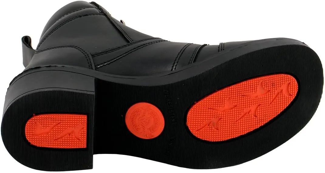 Milwaukee Leather MBK9285 Boys Black Lace-Up Biker Style Boots - 6