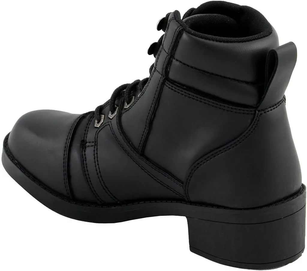 Milwaukee Leather MBK9285 Boys Black Lace-Up Biker Style Boots - 6