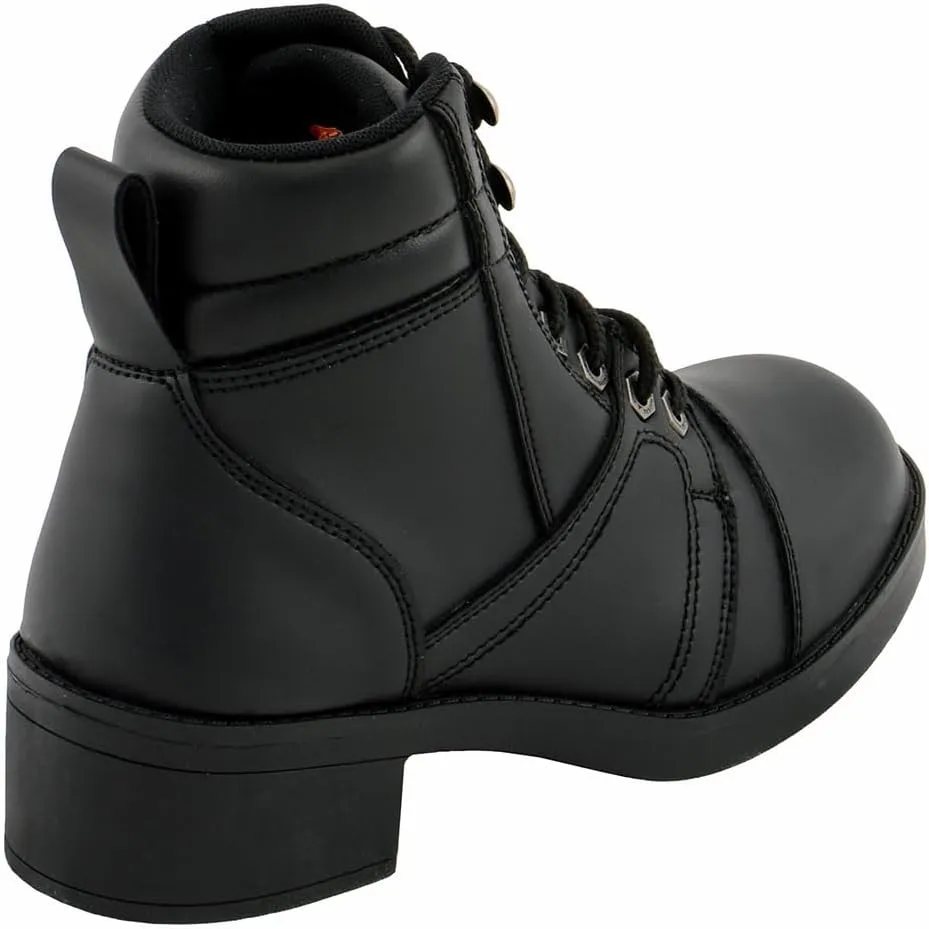 Milwaukee Leather MBK9285 Boys Black Lace-Up Biker Style Boots - 6