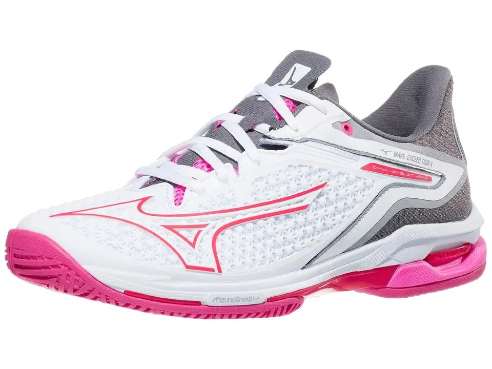 Mizuno Women’s wave exceed tour 6AC Tennis shoes white and radiant red