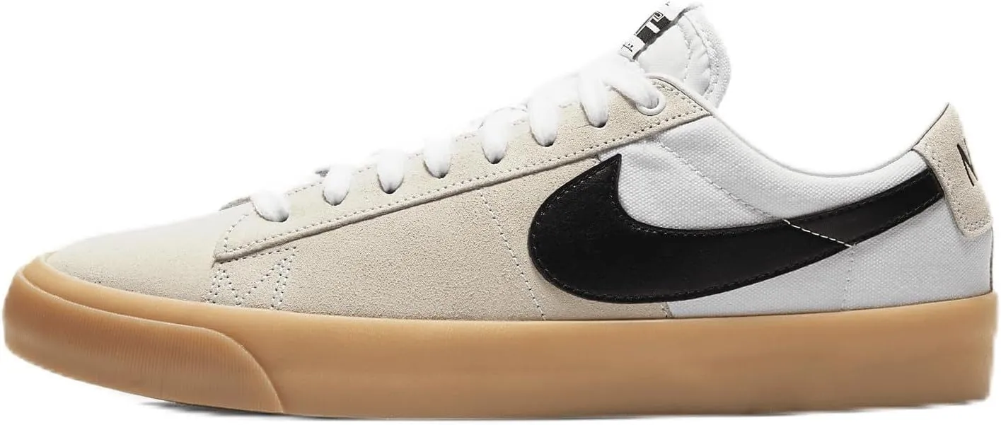 Nike SB Zoom Blazer Low Pro GT Skate Shoes (DC7695-100, White/White/White/Black) Size 6