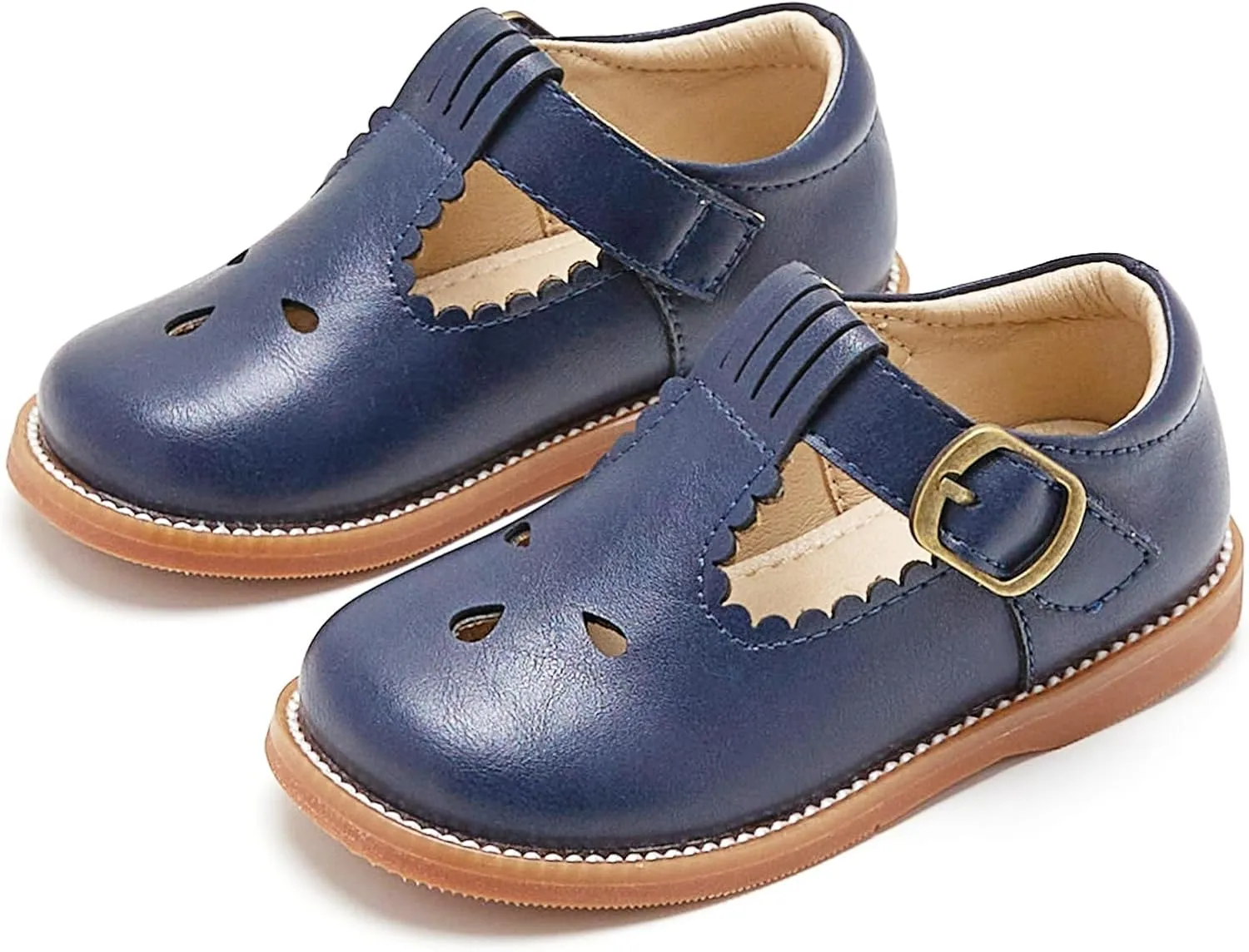 Otter MOMO Toddler/Little Girls Mary Jane Slip-on School Uniform Party Dress Shoes