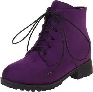 Platform Boots for Women Ankle Brown Booties Women Women's Western Booties Brown Boot Laces Men Fashion Casual Comfy Soft Slip on Pointed Toe Leather Casual