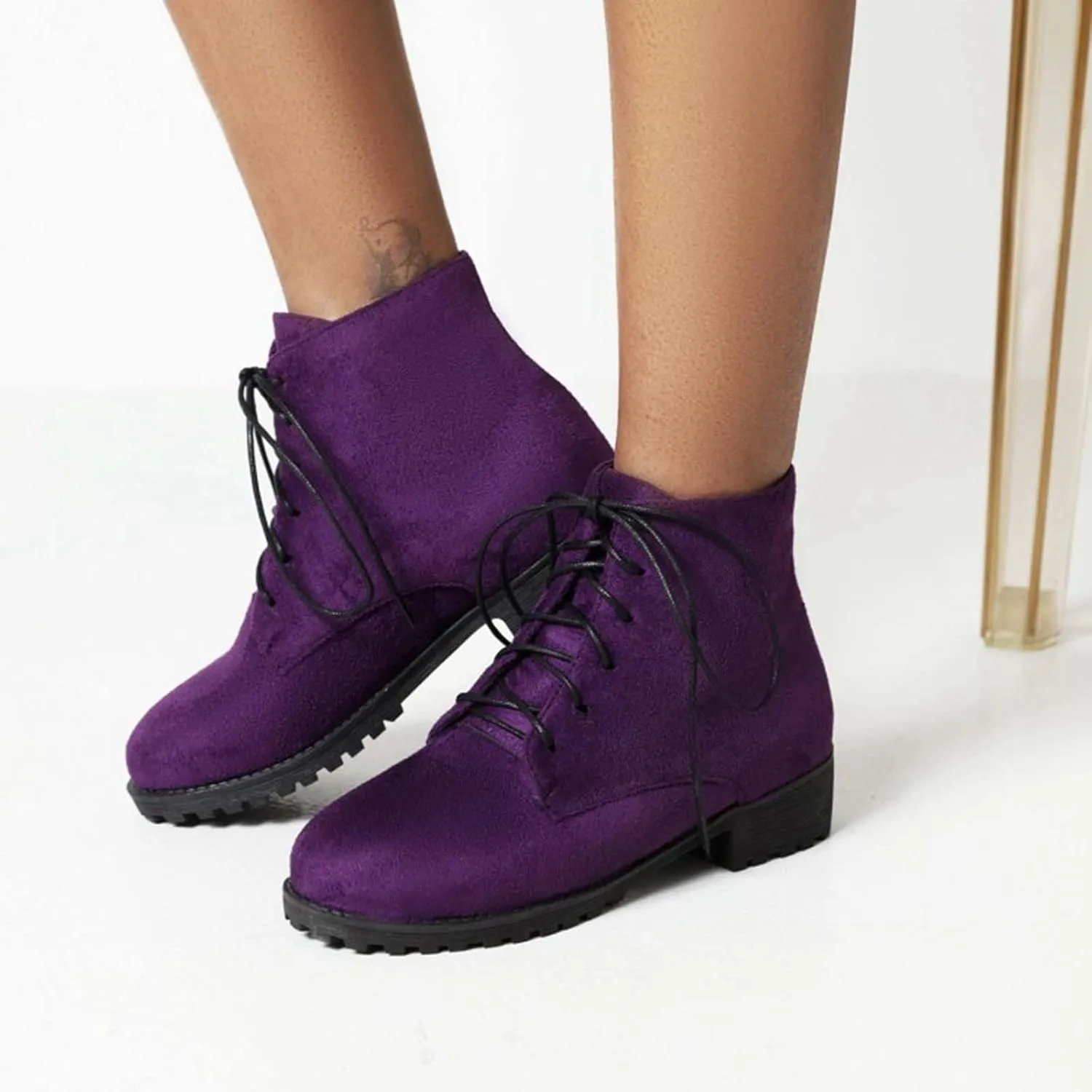 Platform Boots for Women Ankle Brown Booties Women Women's Western Booties Brown Boot Laces Men Fashion Casual Comfy Soft Slip on Pointed Toe Leather Casual