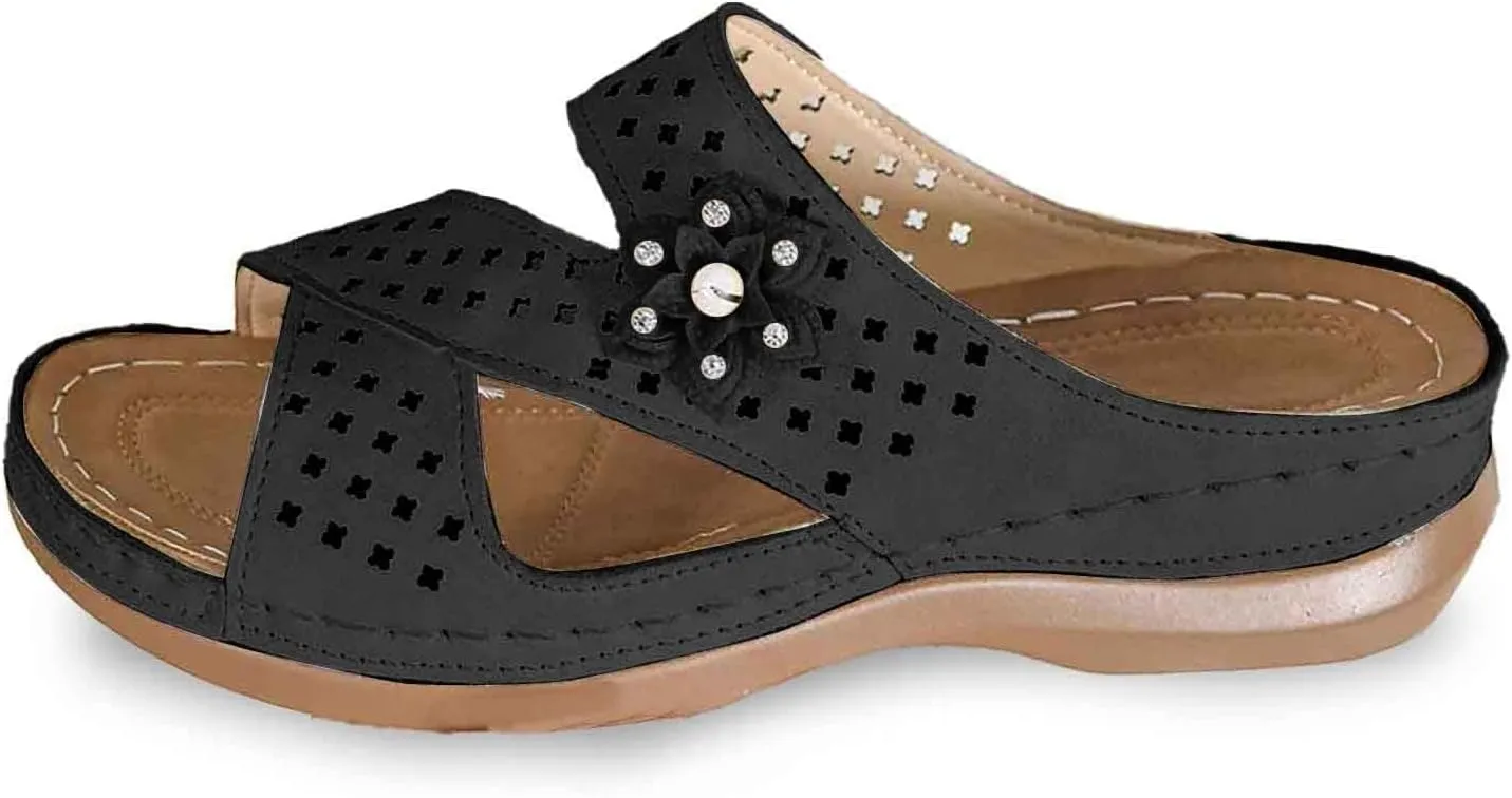 Sandals Womens Slip On Work Wedge Comfortable Orthopedic Wedge Sandalias Women Slip On Platform Sandals Shoes