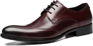 Santimon Mens Dress Shoes Fomal Leather Oxfords Fashion Wedding Prom Business Derby Casual Walking Shoes fo Men Boy