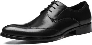 Santimon Mens Dress Shoes Fomal Leather Oxfords Fashion Wedding Prom Business Derby Casual Walking Shoes fo Men Boy