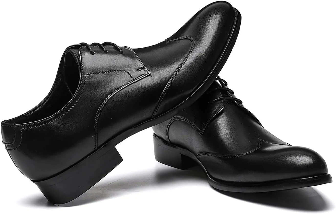 Santimon Mens Dress Shoes Fomal Leather Oxfords Fashion Wedding Prom Business Derby Casual Walking Shoes fo Men Boy