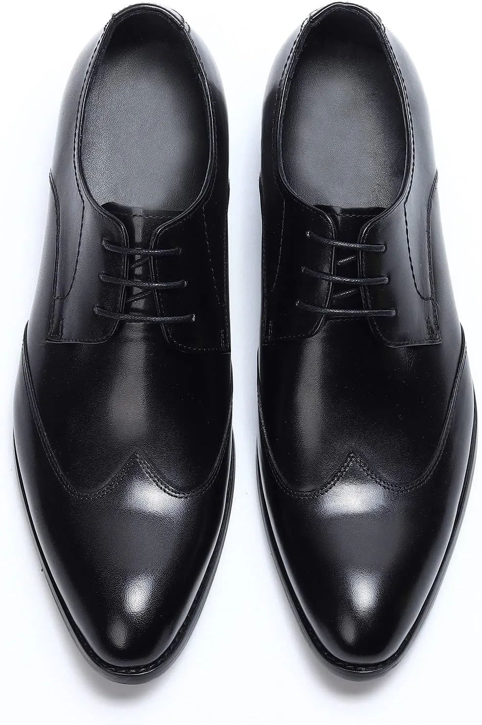 Santimon Mens Dress Shoes Fomal Leather Oxfords Fashion Wedding Prom Business Derby Casual Walking Shoes fo Men Boy