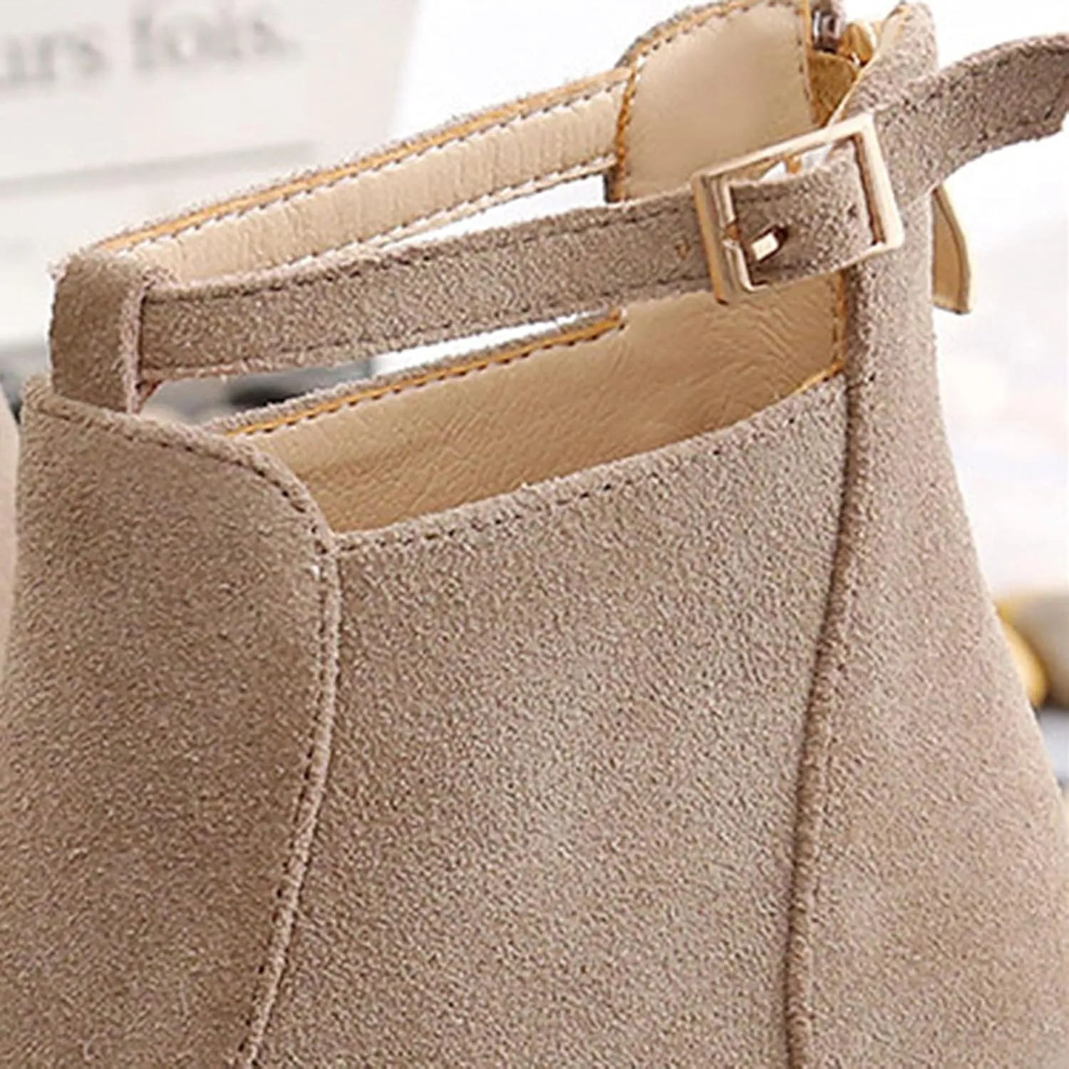 SBGMoSJ Ankle Boots for Women No Heel Wide Width Booties for Women Low Heel Ankle Boots for Women Size 9.5 Wide Womens Fall Ankle Boots Low Heel Womens Western Boots Wide Width