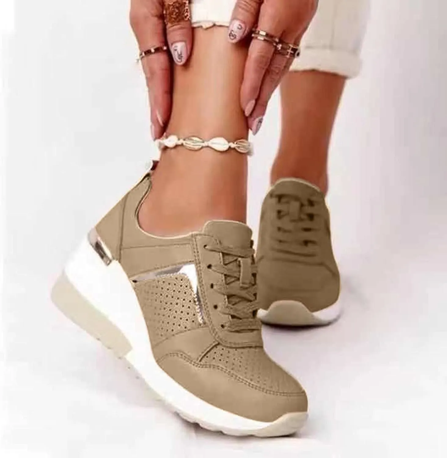 SBGMoSJ Casual Sneakers for Women Wide Zapatos Negros para Mujer Altos Womens Walking Shoes Slip On Sneakers Wide Width Black Tennis Shoes for Women Nursing Zapatos OrtopDicos para Mujeres El