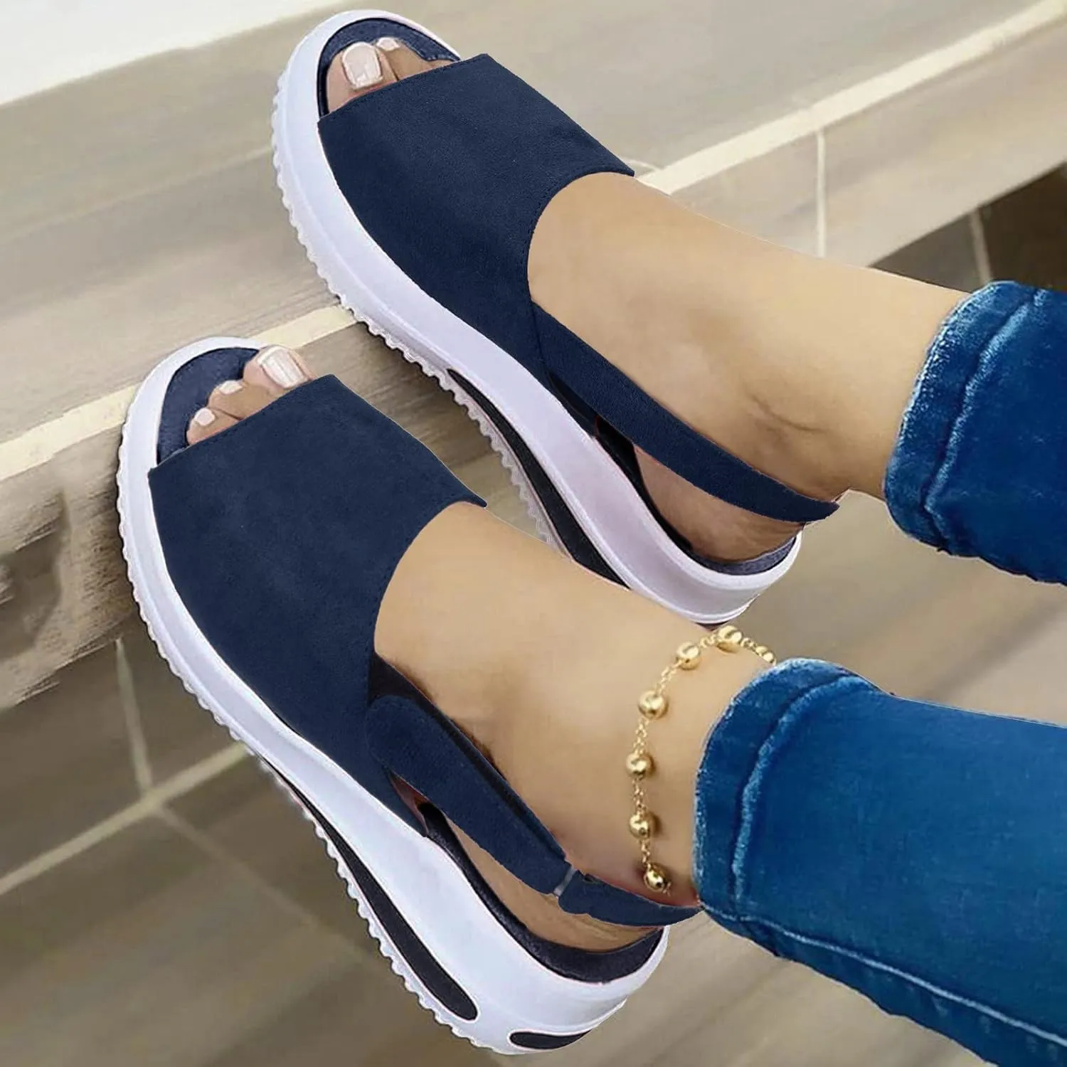 SBGMoSJ Platform Sneakers for Women Fashion 2 Inch High Slip On Shoes Women Dressy Comfort Running Shoes Women Wide Width Womens Black Sneakers Zapatos CModos para Mujeres Embarazadas