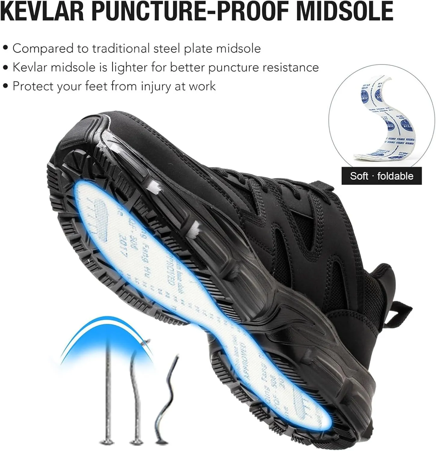 SBGMoSJ Running Shoes for Women Wide Feet Black Flats Orthopedic Shoes Women Black Shoes Women Dressy Comfort Size 12 Sneakers for Women Size 8 Wide Women's Hiking Shoes Size 5
