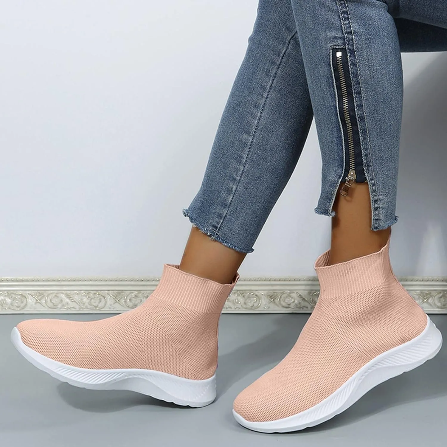 SBGMoSJ Sneakers for Women Wide Width 2023 Walking Sneakers for Women 2023 Wide Womens Black Athletic Shoes Size 8 Plantar Fasciitis Shoes Women Flats Women Walking Shoes 7.5 Wide