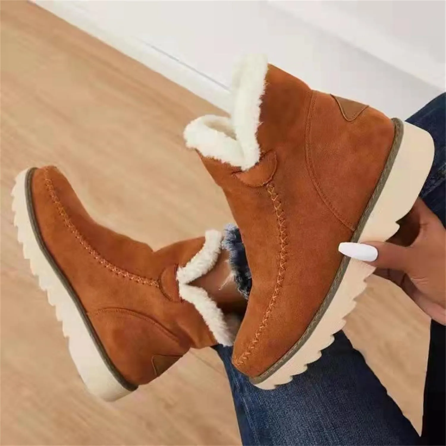 SBGMoSJ Snowboarding Boots Womens Womens Winter Boots Size 12 Wide Calf Winter Boots for Women Outdoor Boots Women Knee High Botas De Mujer Para El Frio Con Plataforma