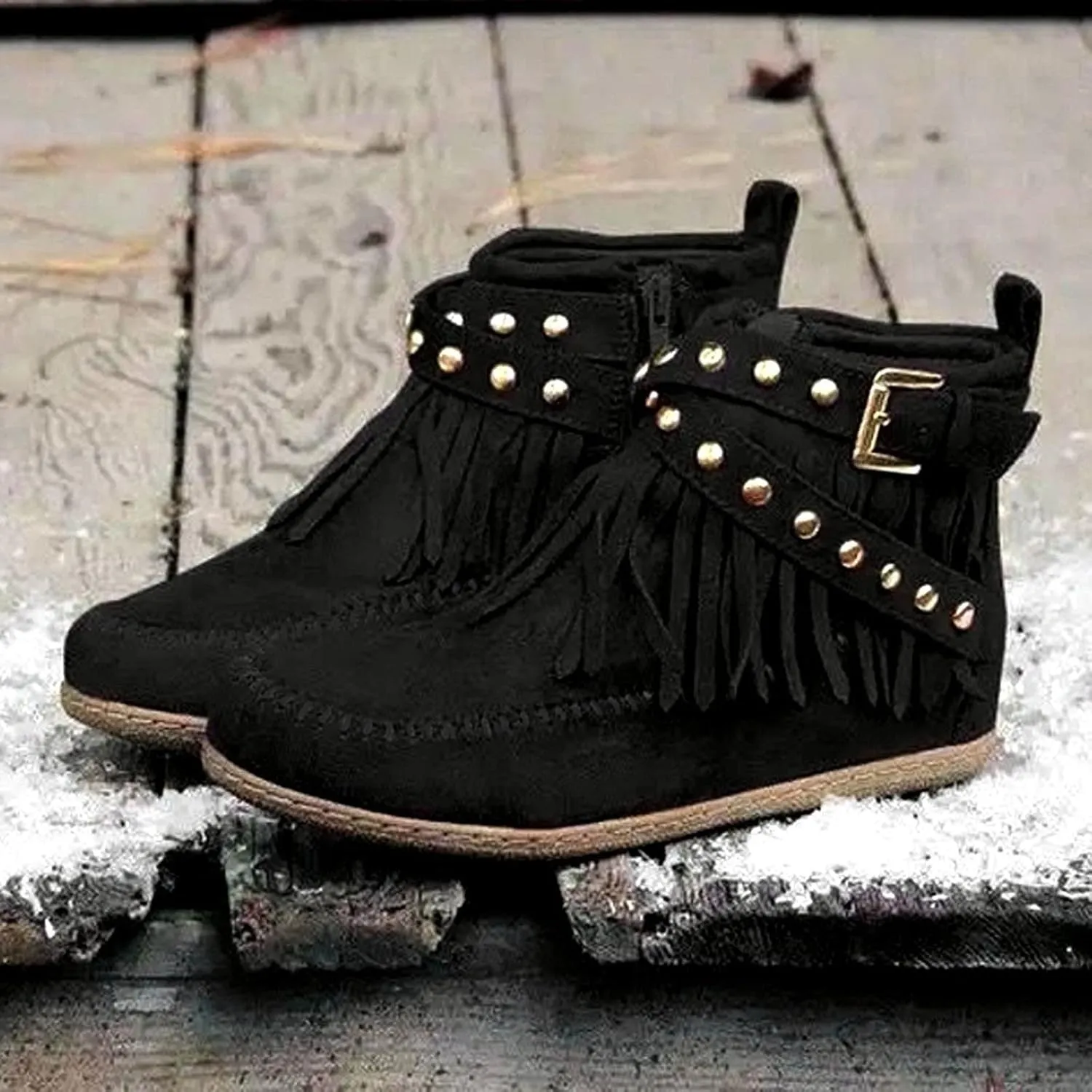 SBGMoSJ White Booties Women Ankle Boots Wide Width Brown Suede Ankle Boots Women Black Dress Booties for Women Low Heel Leather Ankle Booties for Women Low Heel Western Booties for Women Leather